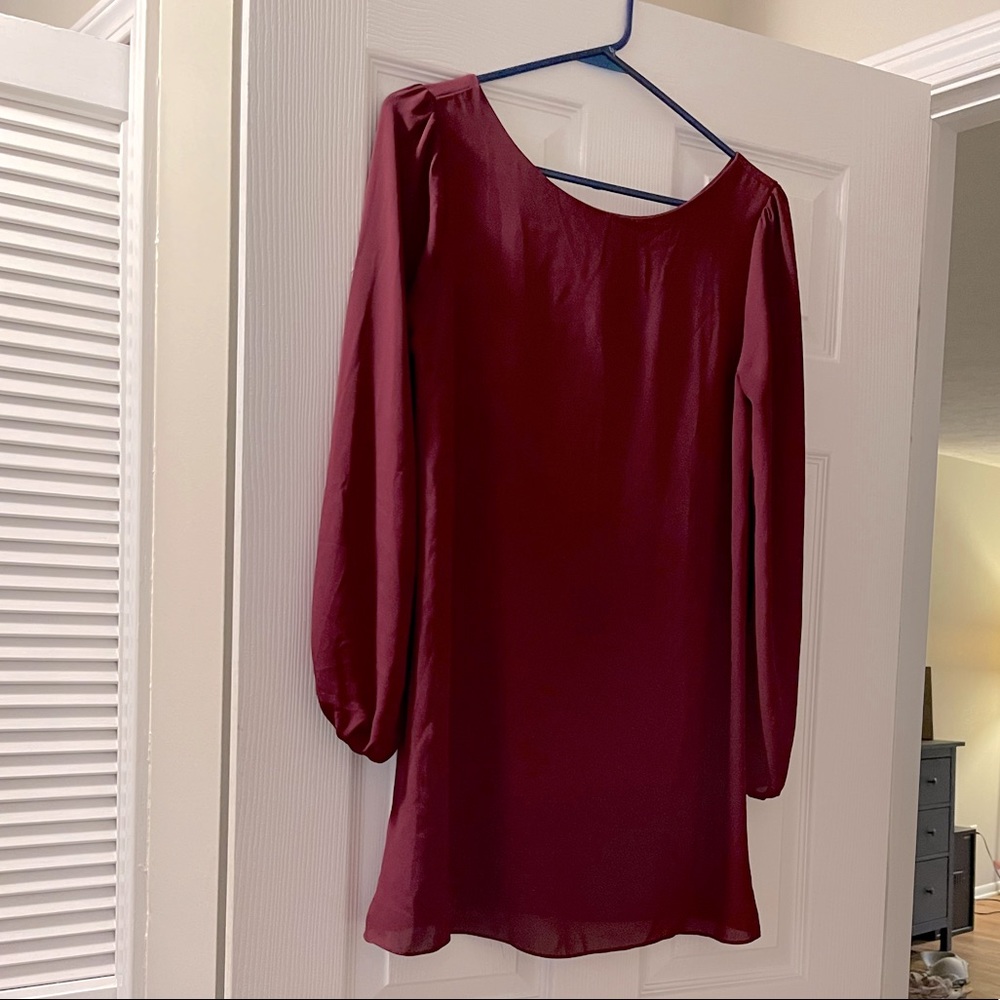Long sleeve shift dress- size small